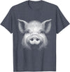 Animal Lovers Funny Quotes And Designs Pig Face Lover Art Design For Men And Women T-Shirt - Heather Blue