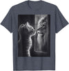 SH-Star Cat Lion Mirror Reflection Art Gifts Animal Face Ni T-Shirt - Heather Blue