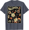Long Live Halloween Pumpkin Cat Witch T-Shirt - Heather Blue