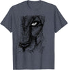 A Lions Gaze Aesthetic Lioness Face Graphic Leaders of African Pride Lions Womens T-Shirt - Heather Blue