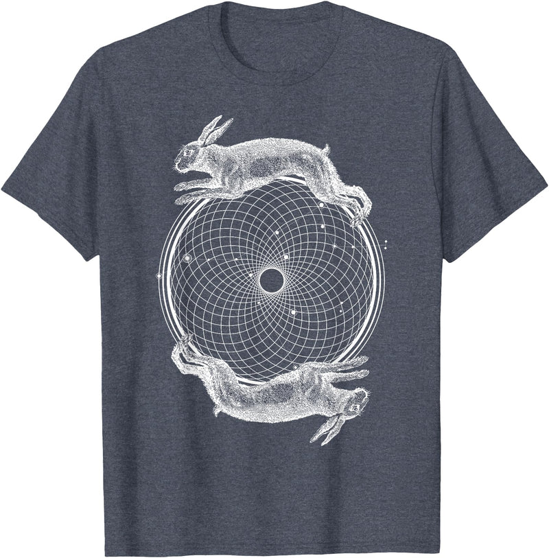 Torus Rabbits - Sacred Geometry T-Shirt in Heather Blue