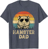 Vintage Hamster Dad Hamster Lovers Daddy Father's Day T-Shirt - Heather Blue