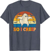 Creeping Ghost Halloween Tees So I Creep Ghost Halloween Funny T-Shirt - Heather Blue