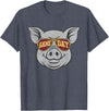 Game Day Pig Tee-TShirt Gifts Game Day Pig T-Shirt - Heather Blue