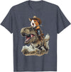 Animal Cowboy Guinea Pig Rex Cowboy T-Shirt - Heather Blue