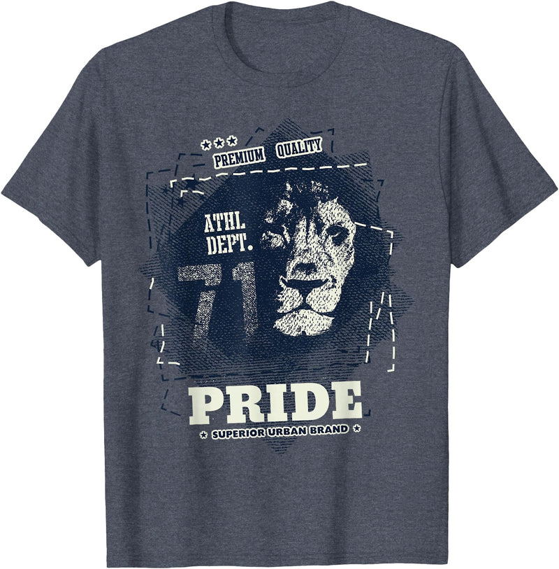 Tee Catcher Lion Pride T-Shirt - Heather Blue
