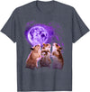 Hamsters Howling at The Moon Shirt - Funny Hamster T-Shirt - Heather Blue