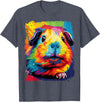 PopArt Pet Animal Prints A Guinea Pig T-Shirt - Heather Blue