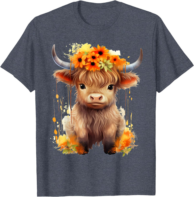 Western Shirts for Girls Men, Highland Cow Gifts Cow, Scottish Highland Cow, Western Wear, Highland Cow T-Shirt - Heather