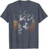 Vintage Giraffe Apparel. Giraffe Vintage Sunglasses Funny Retro African Animal T-Shirt - Heather Blue