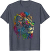 Lion fans sunglasses designs & apparel Lion Sunglasses Headphones Party Lion Lovers Lions T-Shirt - Heather Blue