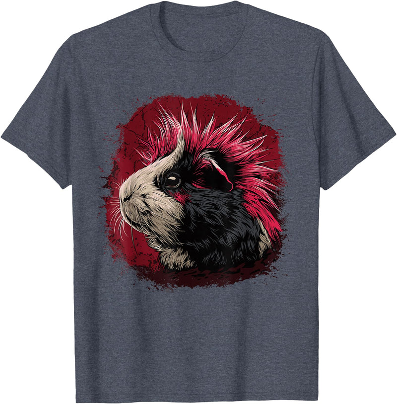 Guinea pig pet love Guinea Pig Punk T-Shirt - Heather Blue