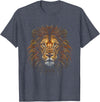 Cool Lions, Astrology And Horoscope Designs Lion Colorful Lions King of Animals from Africa T-Shirt - Heather Blue