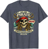 Dibble Dabble Designs Pirate Swag Argh Let the Pirate Shenanigans Begin Funny Pirate T-Shirt - Heather Blue