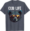 Matching Cute Bear Cub Designs for Boys & Girls Funny Bear Cub Boys Toddler Brown Black Mom Son Daughter T-Shirt - Heather Blue