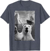Funny Polar Bear Selfie Titanic T-Shirt - Heather Blue