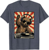 Bear DJ Stuff & Accessories Cool Retro Bear DJ Funny Bears Music Men Women Kids T-Shirt - Heather Blue