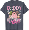 Famer Pink Cow Birthday Matching Tees Daddy Of The Birthday Girl 1St Birthday Pink Farm T-Shirt - Heather Blue