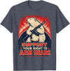 Funny Arm Bears Polar 2A Gun Rights Humor Right to Arm Bears Polar Bear Gun Rights Pun Humor T-Shirt - Heather Blue