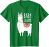 Mama Llama Lover Gifts by Memme Baby Llama Shirt for Girls, Daughter T-Shirt - Kelly Green
