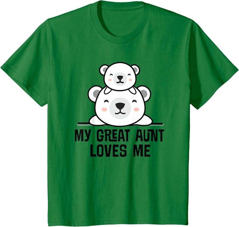 Homewise Shopper Great Aunt My Great Aunt Loves Me Bear T-Shirt - Kelly Green