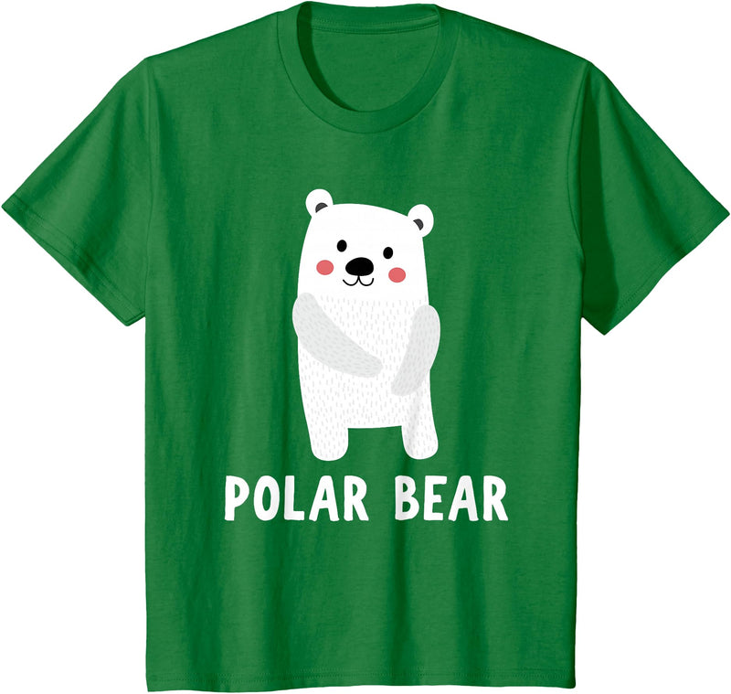 Cute Animal Shirts For Kids Co Polar Bear Shirt Boys Girls Cute Polar Bear Gift T-Shirt - Kelly Green