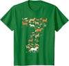 Horseback Riding B-Day Clothing Little Girls 7 Years Old 7th Birthday Horse Graphic Cute T-Shirt - Kelly Green