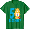 Care Bears Birthday Bear Celebrates A 5th Birthday T-Shirt - Kelly Green