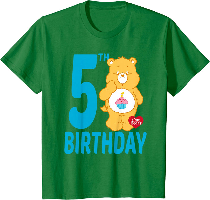Care Bears Birthday Bear Celebrates A 5th Birthday T-Shirt - Kelly Green