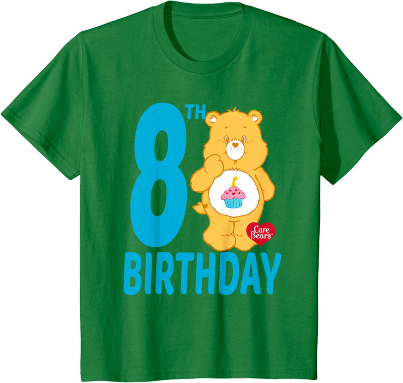 Care Bears Birthday Bear Celebrates A 8th Birthday T-Shirt - Kelly Green
