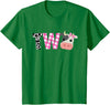 Funny Cow Mom And Dad Birthday Family Tees Second Birthday Girl Cow Farm, 2nd Birthday Cow 2 Toddler T-Shirt - Kelly Green