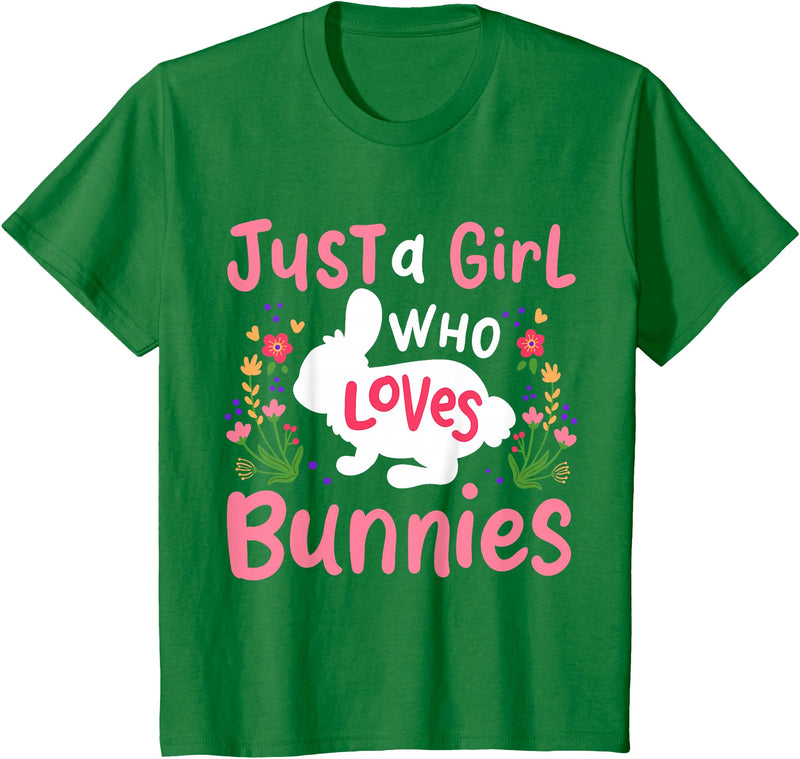 Kids Bunny Rabbit T-Shirt in Kelly Green