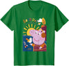 Peppa Pig Good Day Sunshine Colorful Nature Portrait T-Shirt - Kelly Green