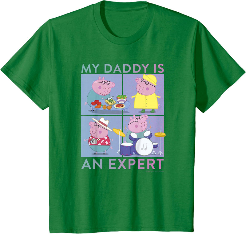 Peppa Pig Father's Day Daddy Pig Expert T-Shirt - Kelly Green