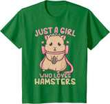 Kids Hamster Just A Girl Who Loves Hamsters T-Shirt - Kelly Green