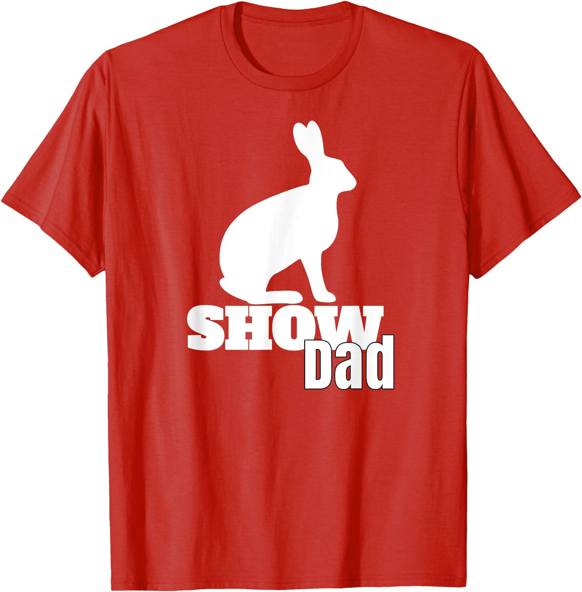 Show Dad Rabbit County Fair Livestock T-Shirt in Red