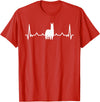 LLama Gifts & Accessories Llama Heartbeat Alpaca Llama Lover T-Shirt - Red