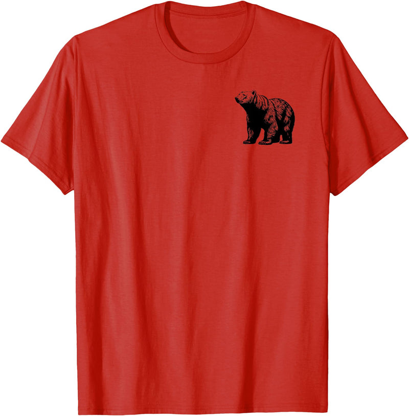 Polar Bear Gift for Men, Women, Dad & Mom Polar Bear Dad Mom Lover - Monochromatic Polar Bear T-Shirt - Red