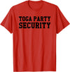 Roman Greek Sorority Fraternity Halloween Apparel Toga Party Security Funny College Frat Costume Gift T-Shirt - Red