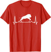 Africa Animal Safari Lion Gift Africa Lion Safari Animal Heartbeat Gift Lion T-Shirt - Red