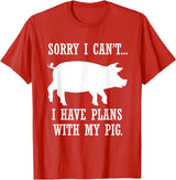 Lustige Schwein Bauernhof Tier Zitate Plans with My Pig Farmer Piggy T-Shirt - Red