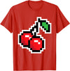 Cherries & Games Gifts Pixel Cherries 80s Video Game Halloween Costume Easy Group T-Shirt - Red