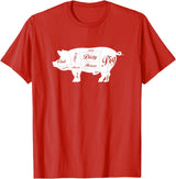 LGBTQIA+ Power Design Nasty Hungry Dirty Pig Design - Fun Gay Pig Pride - LGBTQIA+ T-Shirt - Red