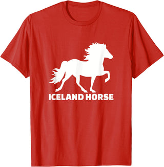 Icelandic horse gifts Icelandic horse T-Shirt - Red