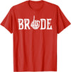 Skull Skeleton Halloween Wedding Bachelorette Bride Skeleton Ring Finger Halloween Wedding Bachelorette T-Shirt - Red