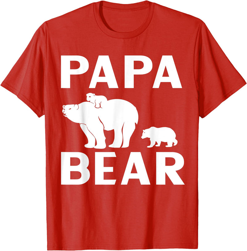 Papa & Mama Bear Outfit Papa Bear Polar Bear Kids T-Shirt - Red