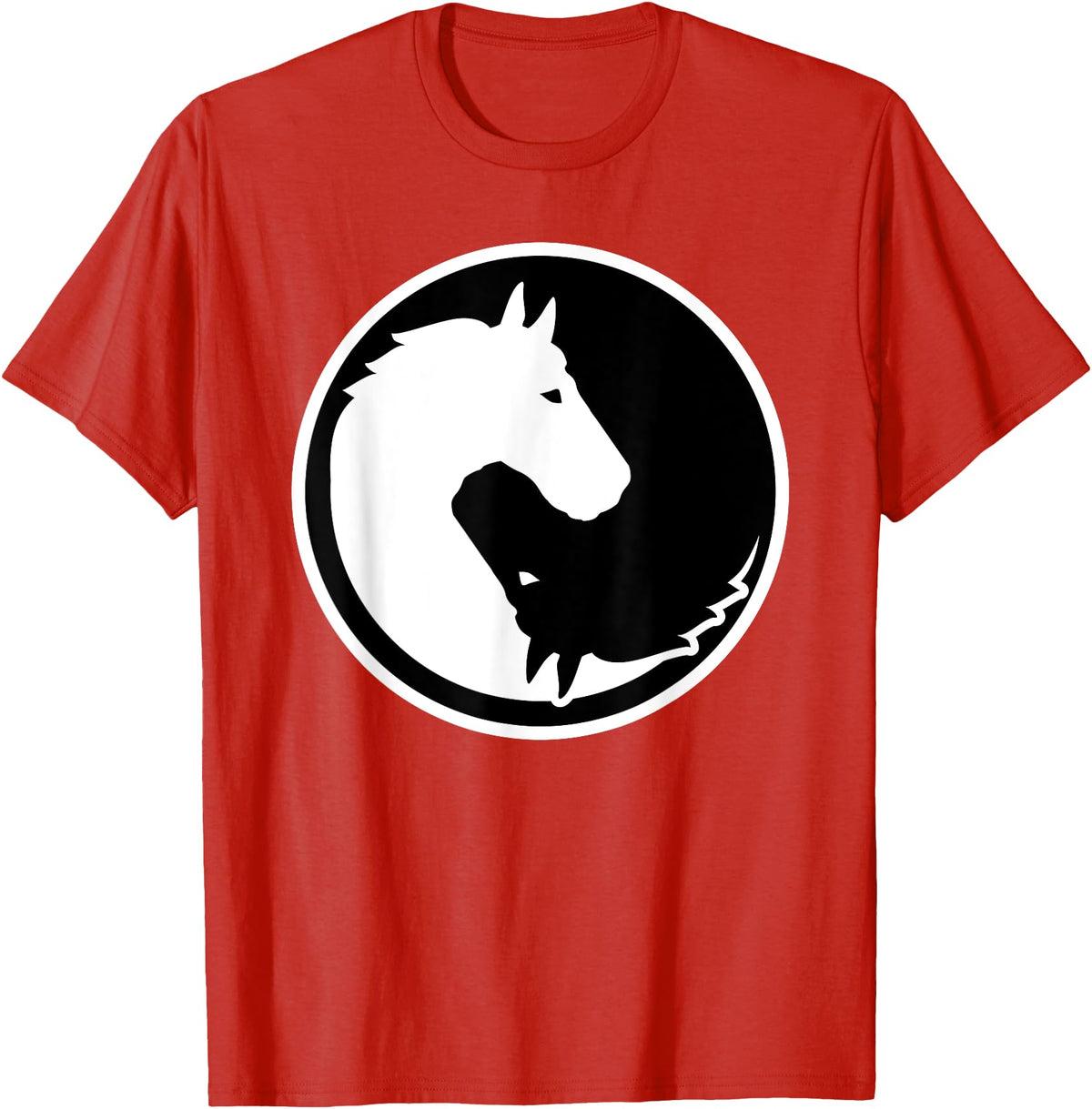 Horse gifts Horse yin and yang T-Shirt - Red