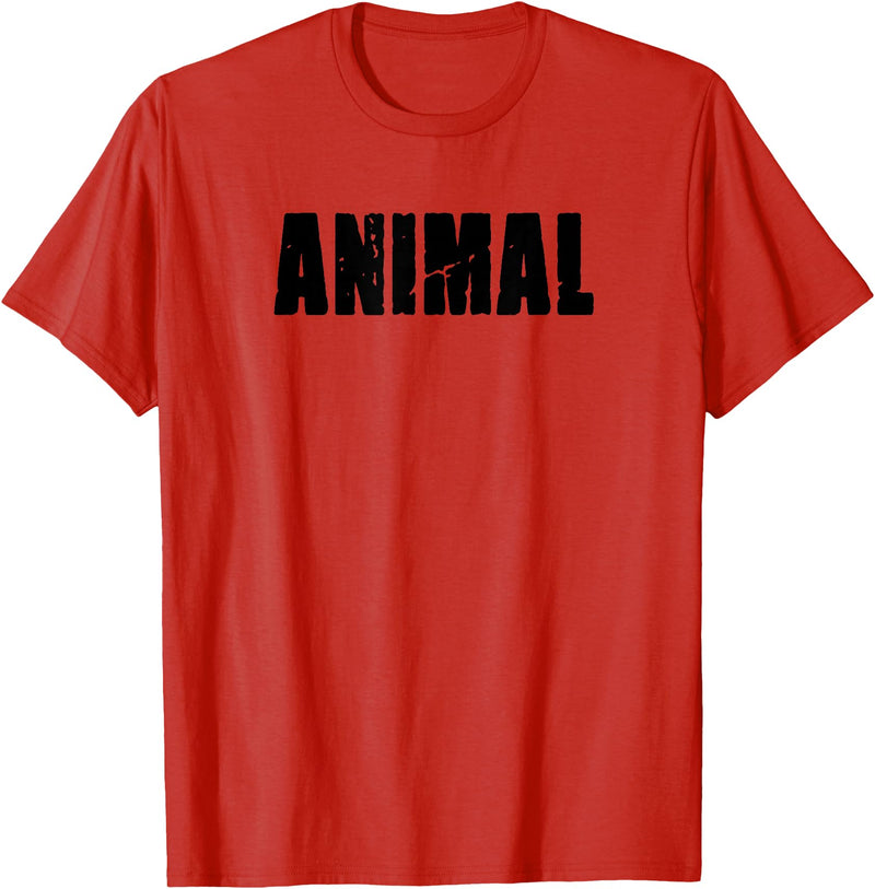 Animal Gym Rabbit Workout Bodybuilding Fitness T-Shirt in Red