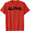 Mens ALPHA Gym Rabbit Workout Bodybuilding Fitness T-Shirt in Red