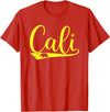 Cali California Bear LA Republic Tee Mens Cali California Bear CA Republic T-Shirt - Red